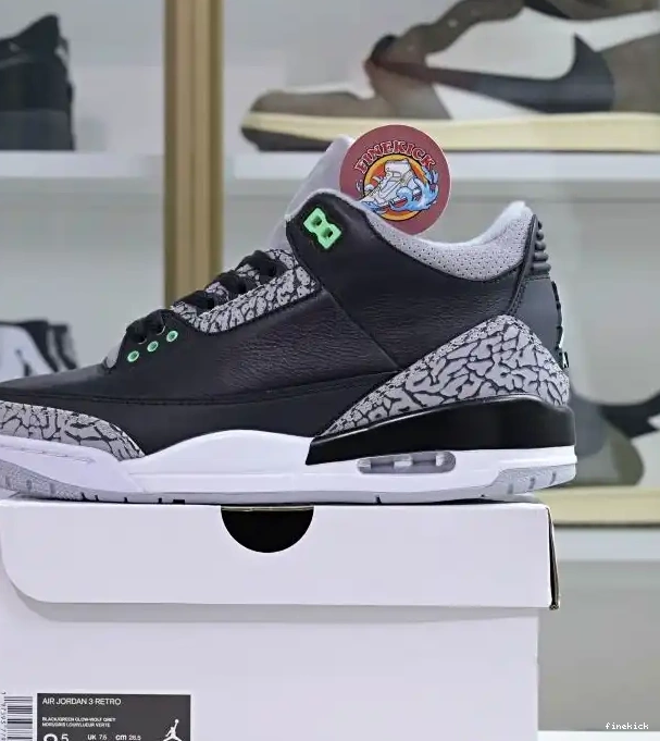 Green Glow Air Jordan 3 0613